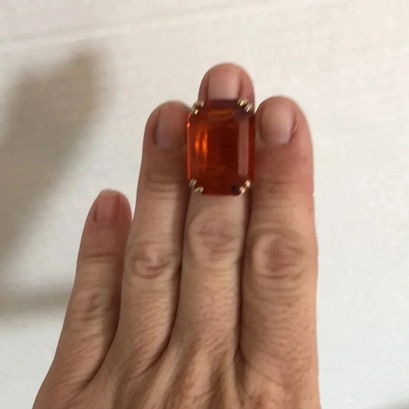 Amber  Coloured Ring - Picture 2 of 5